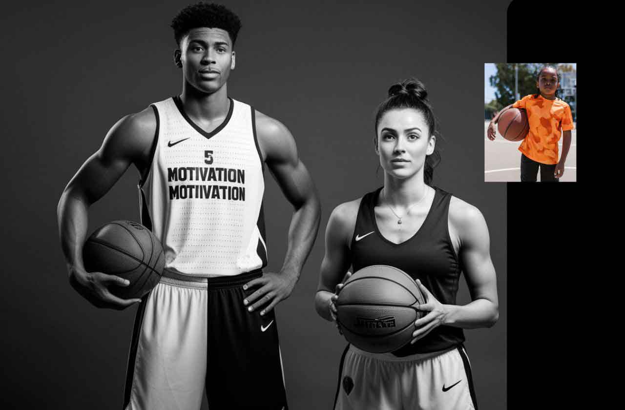 esporte basquete atletas começando na busca do sucesso com esperança