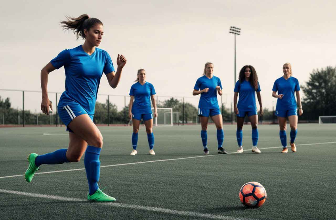 esporte futebol atleta treinando